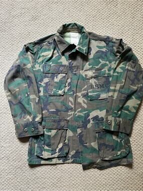 VTG 1979 USMC ERDL Camo Tropical Combat Jacket Ripstop RDF Transitional Medium